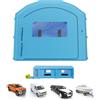 VEVOR Cabina Gonfiabile per Verniciatura a Spruzzo, Cabina Portatile 12 x 5 x 4 m, con Soffiatori da 950W a 1100W, Filtro in Cotone, con Tetto ad Arco, Colore Blu, per Verniciatura Automobili e Moto