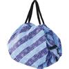 Shupatto COMPACT M Borsa pieghevole 15L - asanoha - bande azzurre -