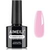 AIMEILI Base Rubber Colorate Smalto Gel Rinforzante Unghie UV 15 ml - 1412 | Base Rinforzante Unghie UV, Gel Autolivellante Unghie, Nail Strengthener Gel Soak Off UV LED, per Salone di Casa