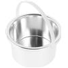 KOMBIUDA Pentolino per Cera Candele 105mm in Lega di Alluminio, Argento | Depilazione e Terapia Cera, Design Versatile e Sicuro, Uso Semplice, Interno 105mm, Pezzo di Ricambio
