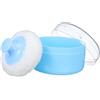 SEWOART Scatola per Polvere Corpo in Plastica con Piumino Soffice per Ragazzo Ragazza, Applicazione Uniforme della Polvere Dopo Bagno, Set Porta Talco per Uso Domestico