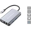 CONCEPTRONIC DONN21G - DOCKING STATION 7-IN-1 USB-C (M) 3.2 / HDMI, VGA, GBE, USB-A 3.0, 100W USB PD