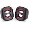 EQUIP 245331 - SPEAKER 2.0 - 6W - USB-A POWER - BLACK / RED