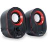 EQUIP 245332 - SPEAKER 2.0 - 6W - USB-A POWER - BLACK / RED
