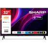 SHARP 32HE2245E - 32" SMART TV LED HD - TIVO OS - FRAMELESS - COMP. TV SAT - AUDIO DOLBY DIGITAL+ / DTS HD - CHROMECAST - BLACK - IT