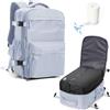 VENATIN Zaino da Viaggio con Sottovuoto, Zaino a compressione sottovuoto, Borse da cabina Ryanair 40x30x20 con sottovuoto con pompa,grigio
