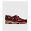 Timberland Scarpa da Barca Authentic 3-Eye Lug Handsewn Burgundy Uomo