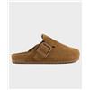Colors of California Sabot Slofi in pelle scamosciata Tan Donna