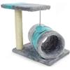 LEO PET Tiragraffi Rimini Leopet per Gatti - Grigio/Turchese, 40x29x38 cm