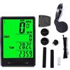 Gdfnmogo Ciclocomputer per bicicletta, schermo retroilluminato da 2,8 pollici, impermeabile IPX6, chip per un monitoraggio preciso della velocità e dell'odometro (stile B Wireless)