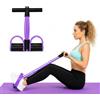 CBMZHF Bande di resistenza multifunzionali del pedale del piede 6 tubi elastici, allenatore addominale, palestra domestica Stretching Pilates Yoga Sit-Up allenamento di per uomini e donne (violet)