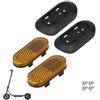 YJFY 2 supporti catarifrangenti laterali per scooter elettrico Xiaomi 6 Lite, supporto riflettente, base con strisce riflettenti, viti in ABS nero, accessori di ricambio per scooter elettrico, kit di
