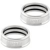 KQFCAZRE Anelli per Manubrio per Una Facile Installazione, Argento 25,4 mm