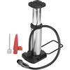 Keenso Pompa a pedale per bici portatile, Pompa a pedale per bici da bicicletta Mini ad aria per pneumatici per gonfiatore da pavimento ad alta pressione portatile(Argento)