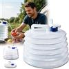 BAUNBRHY Serbatoio d'Acqua Pieghevole con Rubinetto,Secchio Pieghevole 5 l 10l 15l(5L)