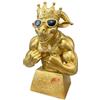 Genérico Trofeo Capra Divertente Vincitore Calcio Capra Muscolosa | Scultura Artigianale da Scrivania Per Giocatori Vincitori Capitani Lega Casa Appartamento Ufficio Dormitorio Soggiorno