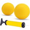 KQFCAZRE Palline di Ricambio Point, Mini Pallavolo, Playthe Giallo Solido Rotondo, Pompa Ad per Pompa per Piscina, Prato, Spiaggia, Spiaggia, Spia, 1x 3.5in And 1x 5in