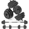 Body Revolution, set di bilanciere e manubri in vinile, varie combinazioni possibili, pesi da 10, 15, 20, 30, 40, 50 kg, 10kg