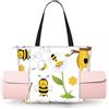 ZYJHYY Flying Bees Daisy Honey Print Borsa da yoga da donna con tappetini da yoga borse Carrier Borsa da trasporto per Pilates Allenamento