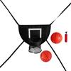 KIOALXZ Divertiti a schiacciare con la Mini Pompa da Basket, Il Cerchio Staccabile per Bambini, Il Gancio da Basket per Trampolino, Il canestro Morbido per, con Tre Palline, 49x36cm