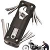 Generisch Kit di attrezzi per bici elettriche, 12,5 x 4,7 x 4,2 cm, 365 g, in acciaio resistente, portatile, compatto, pieghevole, per la manutenzione e la manutenzione delle biciclette all'aperto