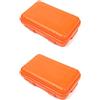 SagaSave 2 scatole impermeabili antiurto Contenitore in plastica antiurto, scatola di sopravvivenza all'aperto, custodia per disco rigido Attività all'aperto e viaggi (arancione)
