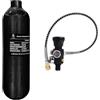 TUXING Serbatoio dell'aria in fibra di carbonio 1,1 l 67 Cu 4500 psi, bottiglia di gas PCP HPA, bombola sommergibile per fucili ad aria compressa PCP, filettatura pistola M18 x 1,5