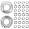 NUOBESTY 30 Pezzi Boccole per Bicicletta in Lega e Zinco Resistenti a Usura e Corrosione per Manutenzione e Riparazione Ruote Mountain Bike Argento
