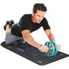 Generisch Ab Wheel Pad - Tappetino da yoga ispessito, 150 x 60 cm, cuscino per | ginocchio in velluto di , cuscinetto di supporto per addominali, tappetino da allenamento da uomo, tappetino protettivo