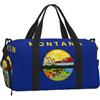 AYYQWE Montana State Flag Print Uomini Donne Palmare Crossbody Bag Bagaglio Fitness Allenamento Weekend Escursioni Sport