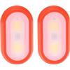WESIEVYA 2 Pezzi Luci LED di Sicurezza per Corsa Notturna, Clip Portatile in ABS, per Sport all Aperto e Running, Alimentate da 2 Batterie AAA
