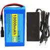helSHOPM Batteria Per Bicicletta Elettrica 24V 10AH Batteria Ricaricabile 29.4V 7S2P E-Bike Batteria Con Caricabatterie Per 50W 100W 150W 200W 250W Motore 24V 10Ah,T