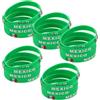 HANABASS 20 Pezzi Braccialetto Design Vibrante e Resistente Bandiera del Messico in Silicone Sportivo Leggero e Elastico, per Feste di Calcio e Sostenitori Unisex