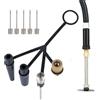 Generisch Adattatore per pompa per pneumatici da bicicletta, 4 attacchi per compressore, kit di conversione multi-valvola, struttura in metallo durevole, design facile da installare, strumento portatile
