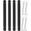 DOITOOL Set 4 Pezzi Paracatena per Bicicletta Nero in Plastica e Resina per Protezione Sicura e Stabile del Telaio Adatto a Bici da Strada e Mountain Bike
