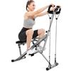 FLYBIRD macchina 2 in 1 per squat e rematore, pieghevole. Lavora glutei, core, gambe e resistenza. 4 livelli di resistenza regolabili. Si piega e montaggio facile. Allenamento completo per casa