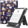 HGWALP Custodia universale per 6-7 pollici eReaders, Folio Stand Cover con cinturino compatibile con Kindle Paperwhite/Colorsoft/Kobo/Tolino/Pocketbook/Sony 6 6.8 7 E-Book Reader-JOMC