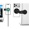 CloudValley Supporto Telefono per Laptop, 15W ricarica wireless rapida, Magnetico Holder per Fotocamera di Continuità Regolabile in 3D per iPhone, per Tesla, PC, Monitor da Palestra,ferroso, nero