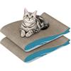 Dogat Set di 2 tiragraffi per gatti, in cartone ricurvo, utilizzabile su entrambi i lati, 42 x 30 x 6,5 cm, resistente all'usura, per riposare e giocare