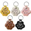 LUYIEDHA 5PCS Portachiavi Raccogli Pelo per Cani e Gatti,Portachiavi Carino a Forma di Zampa,regalo per amanti di canie gatti,Raccoglitore di Peli di Animali,Portachiav Memoriale in Pelle PU per CaniGatt