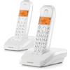 Motorola Voice - S1202 S12 SERIES Telefono Cordless Digitale con Blocco Chiamate e Funzione Non Disturbare, Vivavoce, Rubrica Fino a 50 Nomi e Numeri, Bianco