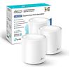 TP-Link Deco X50 Mesh WiFi 6 AX3000Mbps Dual Band, Copertura fino a 600m², Ottimale per Casa Grande, Connetti più di 150 Dispositivi, 3 Porte Gigabit, OFDMA, MU-MIMO, WPA3, HomeShield, 3pz