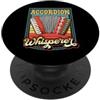 Funny Accordion Player Merch with Polka Fisarmonica Whisperer Retro Bohemian Style PopSockets PopGrip Adesivo