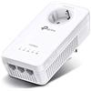 TP-Link TL-WPA8631P Powerline Extender Solo AV1300 + Wi-Fi AC1200 con presa passante Schuko, 3 porta Gigabit, Plug and Play