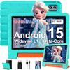 ZIOVO Tablet Bambini 10 Pollici Tablets Android 15, 30GB RAM+64GB ROM(TF 2TB), 5G WiFi Tablets,Gemini AI/Octa-Core/Widevine L1/Face ID/Parentale Controllo/6000 mAh/BT 5.0, Tablet con Eva Caso- Verde
