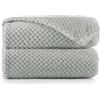 DecoKing Coperta Plaid Pile 70x150 cm per Letto Singolo Calda Accogliente e Spessa in Morbido Velluto Stile Scandinavo Per Letto Divano Sedia Tutte le Stagioni Acciaio Henry