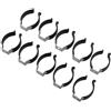 Smarbettiy Morsetti a molla in spugna resistenti per strumenti, clip per utensili a base stretta con acciaio inossidabile e gomma, confezione da 10 per scopa, spazzola, rastrello, stoccaggio tubi in officina