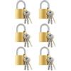 UYYUHDRV 6 pezzi lucchetto 30 mm con chiave - Corpo del lucchetto ispessito con nucleo in ferro solido, Lucchetto piccolo e resistente alle intemperie, ideale come lucchetti armadietto