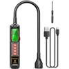 EfforPrac Rilevatore di perdite alogeno ricaricabile per gas R22 R32 R134a, tester professionale per condizionatore d'aria per rilevamento e riparazione di perdite di sistemi HVAC precisi (ricarica)