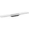 hansgrohe RainDrain Flex - set di canalina doccia accorciabile, canale di drenaggio 700 mm, scarico a pavimento per montaggio filo muro, bianco opaco